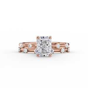 The Serena Set With A 1.5 Carat Radiant Lab Diamond