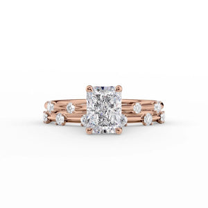 The Serena Set With A 1 Carat Radiant Lab Diamond