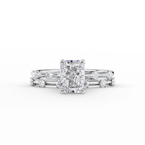 The Serena Set With A 1.5 Carat Radiant Moissanite