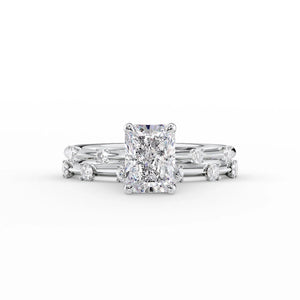 The Serena Set With A 2.5 Carat Radiant Moissanite