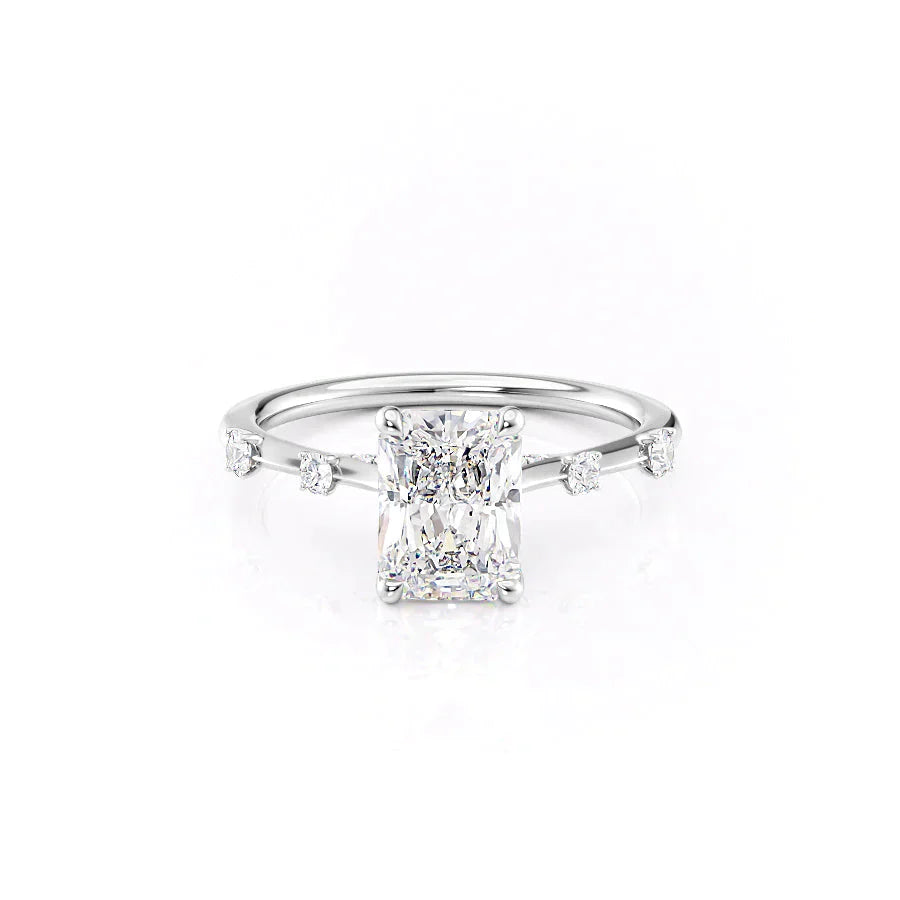 The Serena Set With A 2.5 Carat Radiant Moissanite