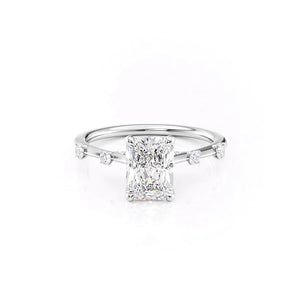The Serena Set With A 1 Carat Radiant Lab Diamond