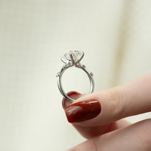 The Serena Set With A 2.5 Carat Radiant Moissanite