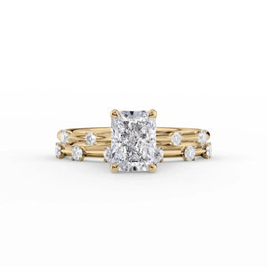 The Serena Set With A 1 Carat Radiant Moissanite