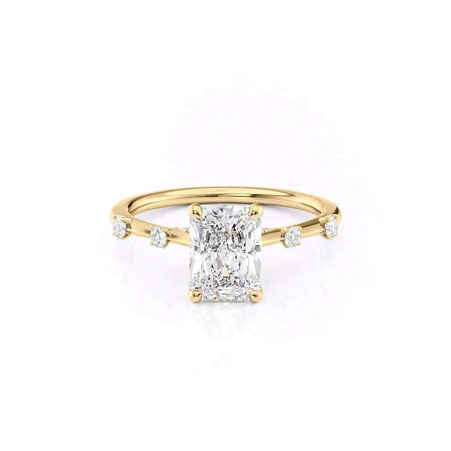 The Serena Set With A 2 Carat Radiant Moissanite