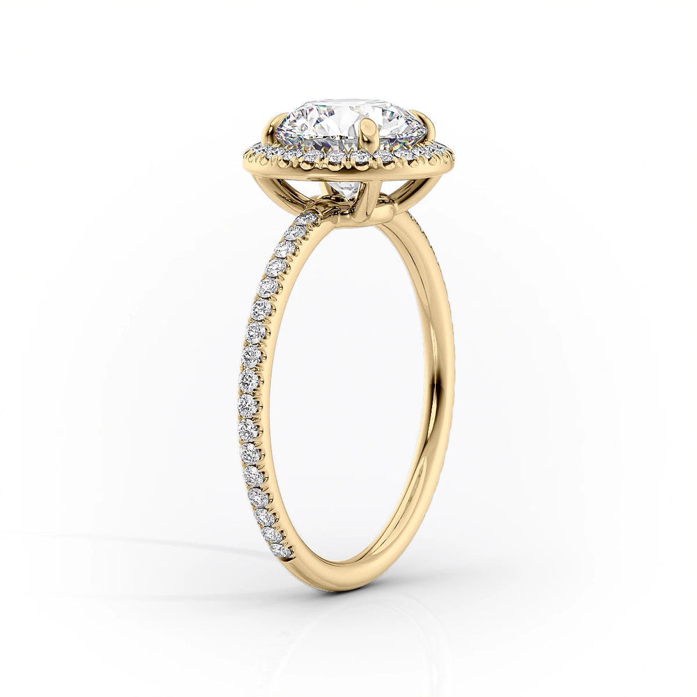 The Michelle Set With A 4 Carat Round Moissanite