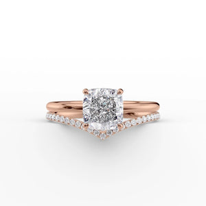 The Low Profile Kamellie Set With A 1 Carat Cushion Lab Diamond