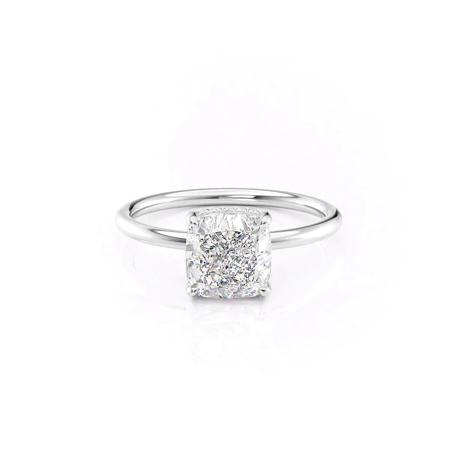 The Low Profile Kamellie Set With A 2 Carat Cushion Lab Diamond
