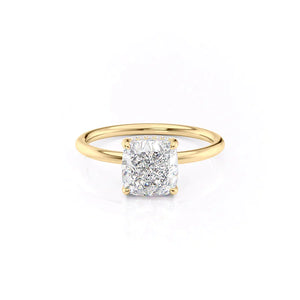 The Low Profile Kamellie Set With A 3 Carat Cushion Lab Diamond