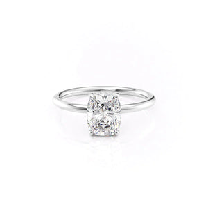 The Low Profile Kamellie Set With A 2 Carat Elongated Cushion Lab Diamond
