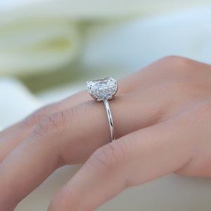 The Low Profile Kamellie Set With A 2 Carat Elongated Cushion Lab Diamond