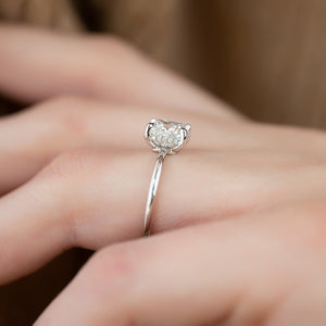 The Low Profile Kamellie Set With A 2 Carat Elongated Cushion Lab Diamond