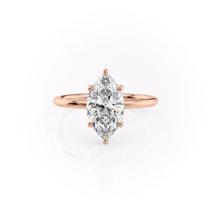 The Low Profile Kamellie Set With A 1.5 Carat Marquise Moissanite