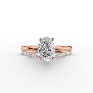 The Low Profile Kamellie Set With A 3 Carat Oval Lab Diamond