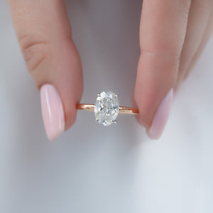 The Low Profile Kamellie Set With A 3 Carat Oval Lab Diamond
