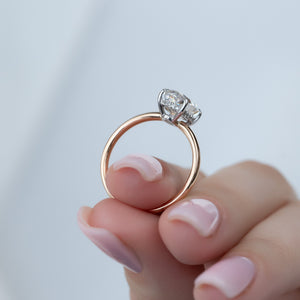 The Low Profile Kamellie Set With A 3 Carat Oval Lab Diamond