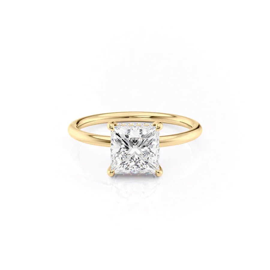 The Low Profile Kamellie Set With A 2 Carat Princess Lab Diamond