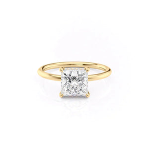 The Low Profile Kamellie Set With A 3 Carat Princess Lab Diamond