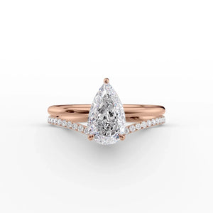 The Low Profile Kamellie Set With A 4.5 Carat Pear Moissanite