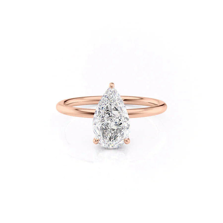 The Low Profile Kamellie Set With A 1 Carat Pear Lab Diamond