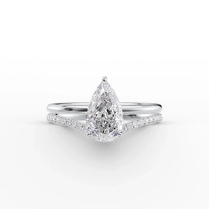 The Low Profile Kamellie Set With A 1 Carat Pear Lab Diamond