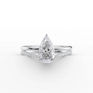 The Low Profile Kamellie Set With A 1 Carat Pear Lab Diamond