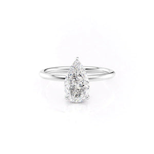The Low Profile Kamellie Set With A 2.5 Carat Pear Lab Diamond