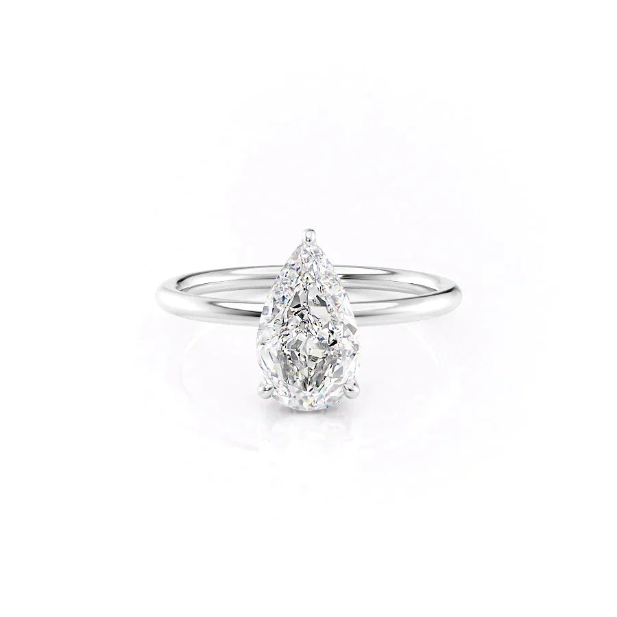 The Low Profile Kamellie Set With A 3 Carat Pear Lab Diamond