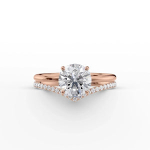 The Low Profile Kamellie Set With A 3 Carat Round Lab Diamond