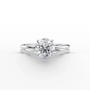 The Low Profile Kamellie Set With A 1 Carat Round Lab Diamond