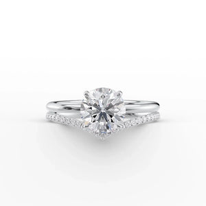 The Low Profile Kamellie Set With A 1.5 Carat Round Lab Diamond