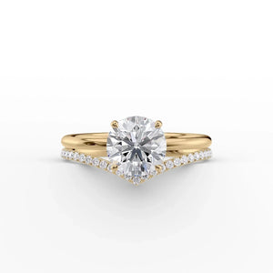 The Low Profile Kamellie Set With A 1 Carat Round Lab Diamond