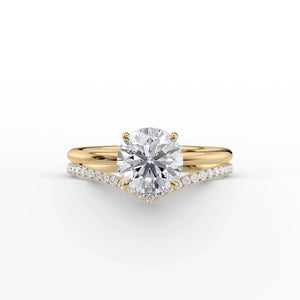 The Low Profile Kamellie Set With A 2.5 Carat Round Lab Diamond