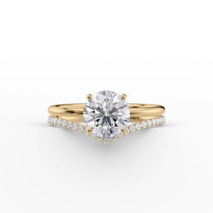The Low Profile Kamellie Set With A 2 Carat Round Lab Diamond