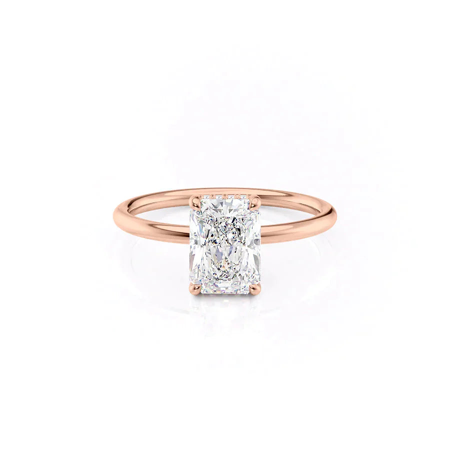 The Low Profile Kamellie Set With A 2 Carat Radiant Lab Diamond