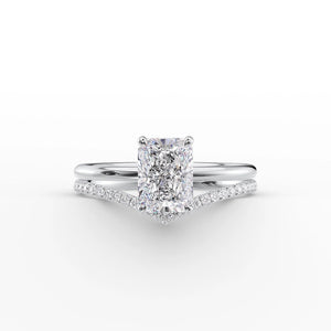 The Low Profile Kamellie Set With A 2.5 Carat Radiant Moissanite