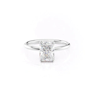 The Low Profile Kamellie Set With A 1.5 Carat Radiant Lab Diamond