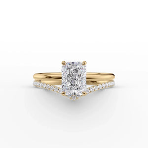 The Low Profile Kamellie Set With A 3 Carat Radiant Lab Diamond
