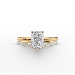 The Low Profile Kamellie Set With A 3 Carat Radiant Lab Diamond