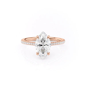 The Pave Claire Set With A 4.5 Carat Marquise Moissanite