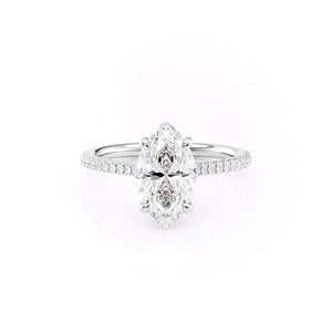 The Pave Claire Set With A 2 Carat Marquise Lab Diamond