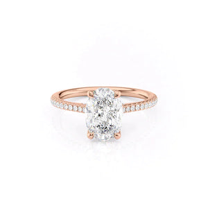 The Pave Claire Set With A 2 Carat Oval Lab Diamond