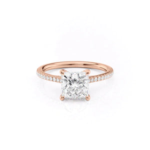 The Pave Claire Set With A 4.5 Carat Princess Moissanite