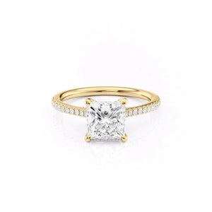 The Pave Claire Set With A 2.5 Carat Princess Moissanite