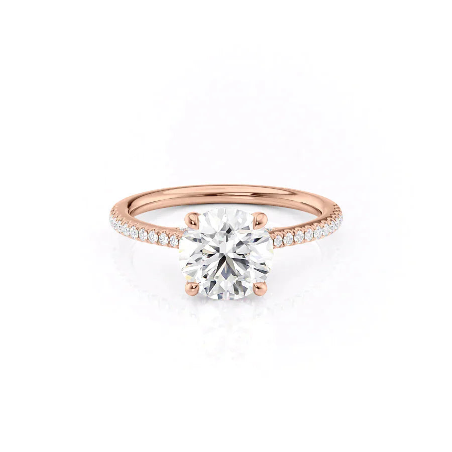 The Pave Claire Set With A 1.5 Carat Round Lab Diamond