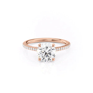 The Pave Claire Set With A 4.5 Carat Round Moissanite