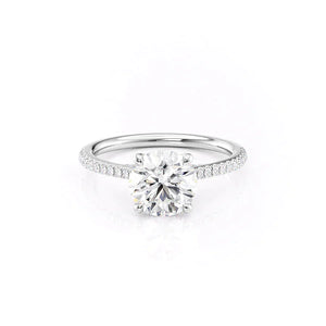 The Pave Claire Set With A 2 Carat Round Lab Diamond