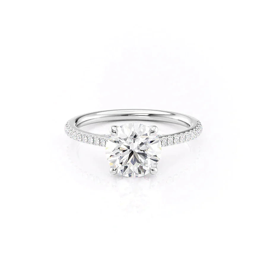 The Pave Claire Set With A 2 Carat Round Lab Diamond