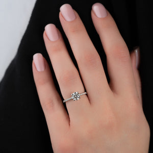 The Pave Claire Set With A 2.5 Carat Round Lab Diamond