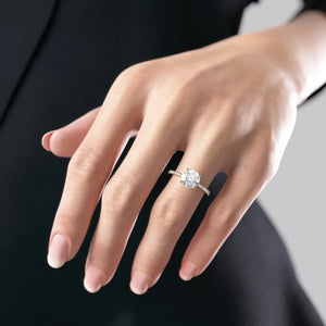 The Pave Claire Set With A 1 Carat Round Lab Diamond